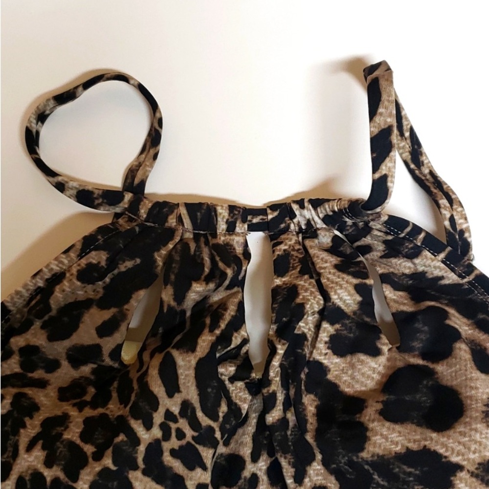NEW! Leopard Print Slimming Flowy Tankini Swim Suit, Dreamsuit by Miracle Brands - Picture 3 of 7